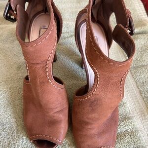 Prada Tan Leather Heels